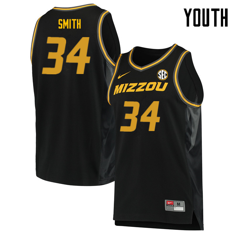 Youth #34 Doug Smith Missouri Tigers College Basketball Jerseys Sale-Black - Click Image to Close